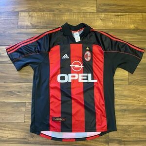 Vintage Adidas football jersey AC Milan 1998-1999 #9 Van Basten Sz XL Men’s